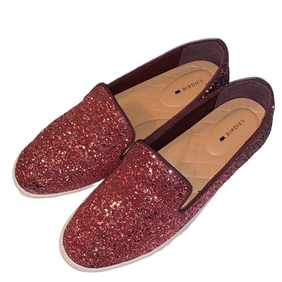 BIRDIES The Swift Slip-on Sneaker in Rose Glitter Size 7 - Picture 5 of 11